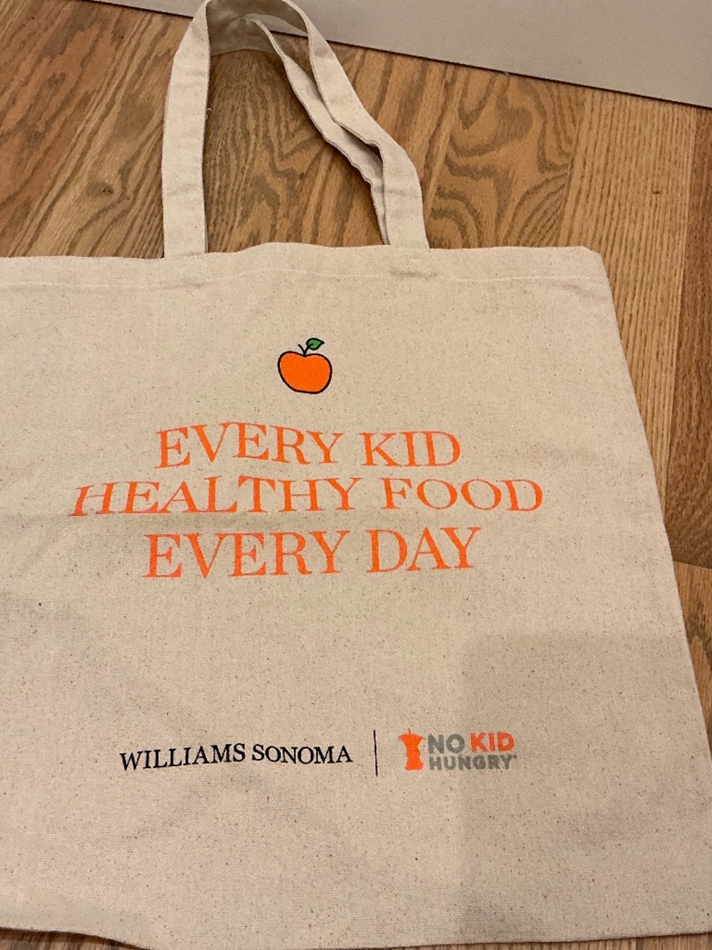 Williams Sonoma No Kid Hungry Canvas Tote